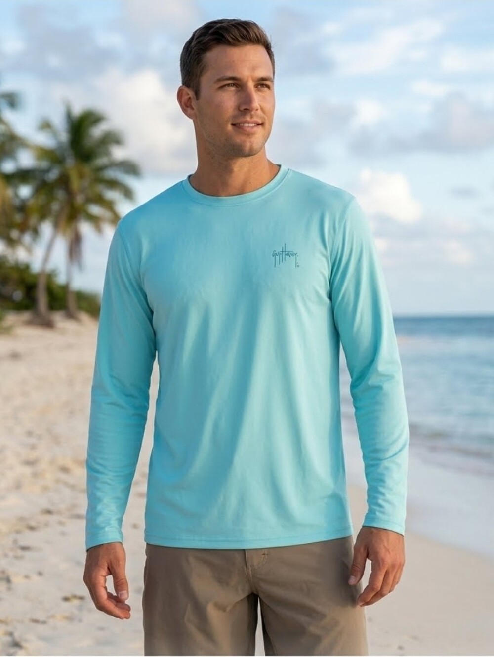 😀 Guy Harvey Aqua Long Sleeve Swim Shirt